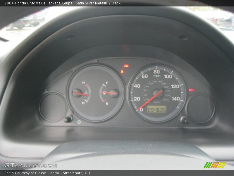 Satin Silver Metallic / Black 2004 Honda Civic Value Package Coupe