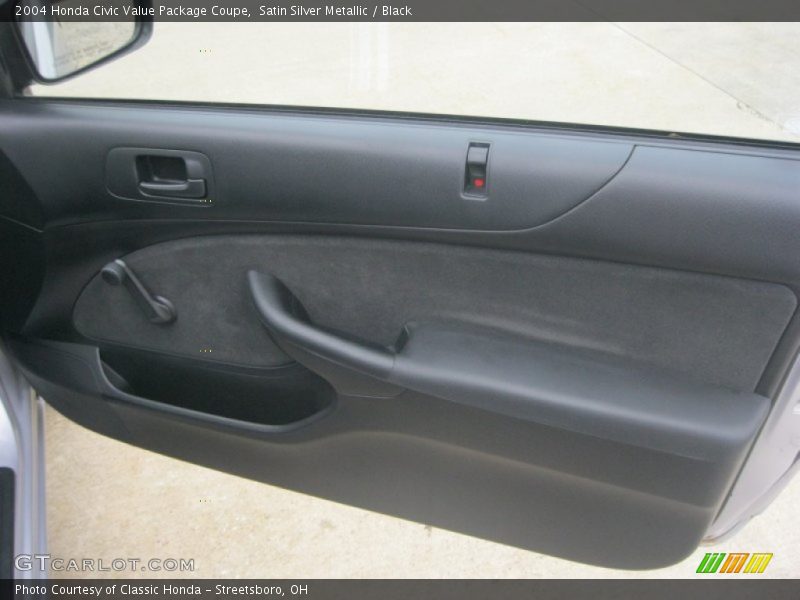 Satin Silver Metallic / Black 2004 Honda Civic Value Package Coupe