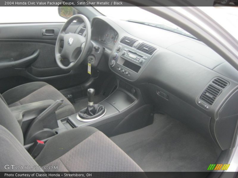 Satin Silver Metallic / Black 2004 Honda Civic Value Package Coupe