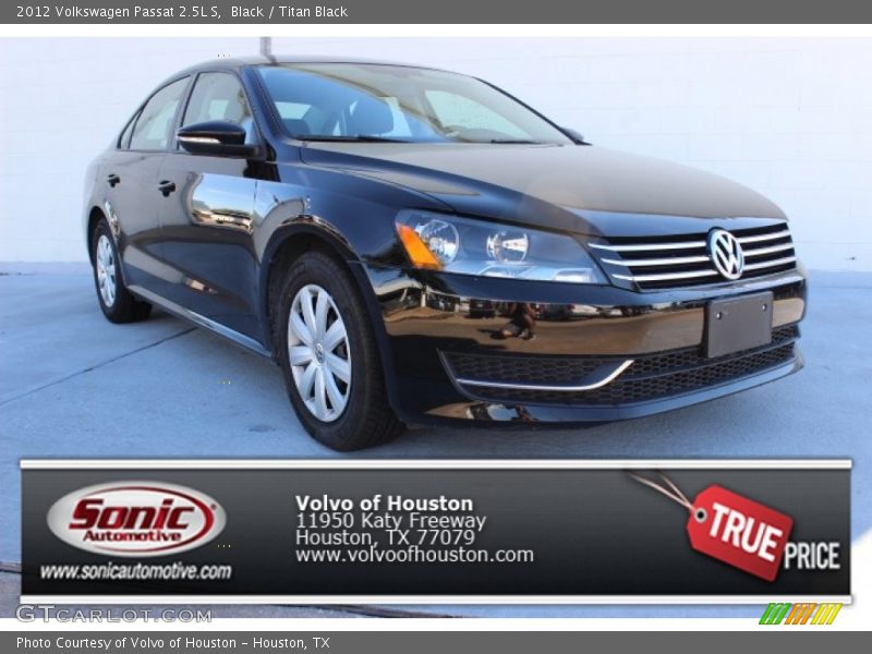 Black / Titan Black 2012 Volkswagen Passat 2.5L S