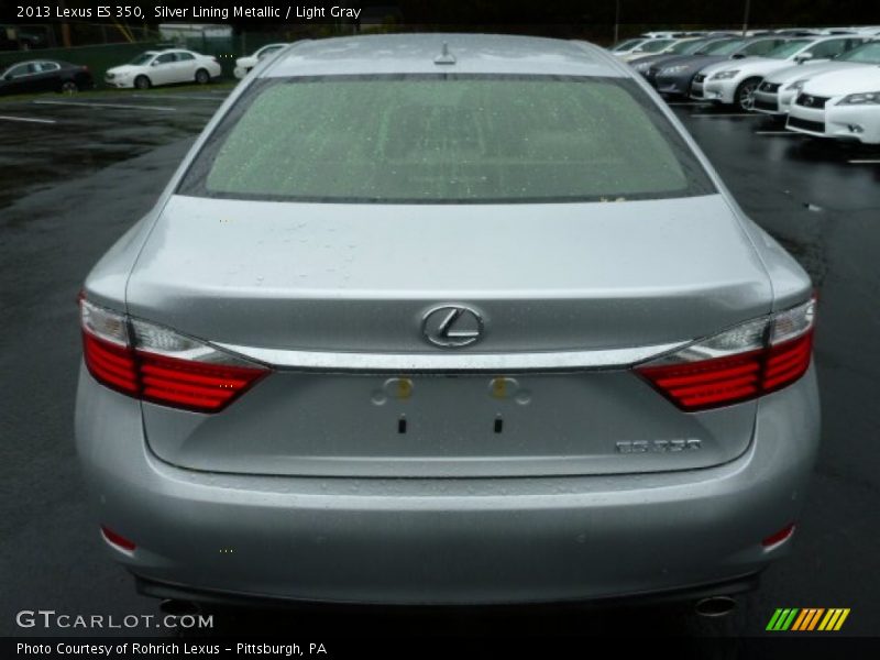 Silver Lining Metallic / Light Gray 2013 Lexus ES 350