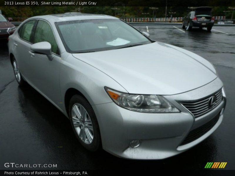 Silver Lining Metallic / Light Gray 2013 Lexus ES 350
