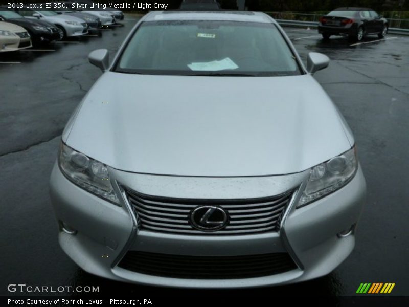 Silver Lining Metallic / Light Gray 2013 Lexus ES 350