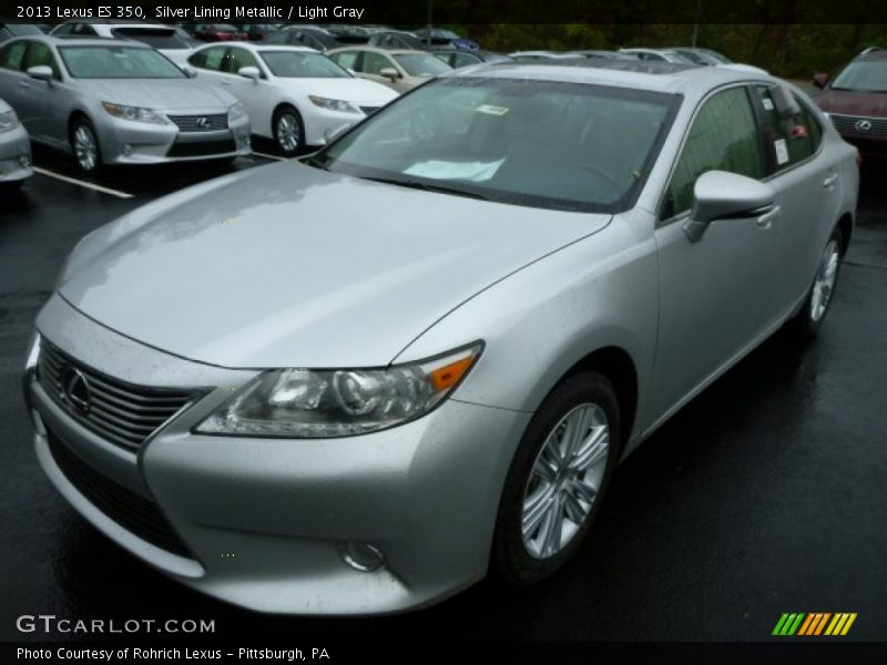 Silver Lining Metallic / Light Gray 2013 Lexus ES 350