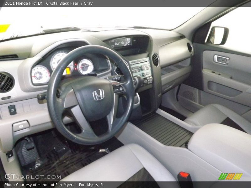 Crystal Black Pearl / Gray 2011 Honda Pilot LX