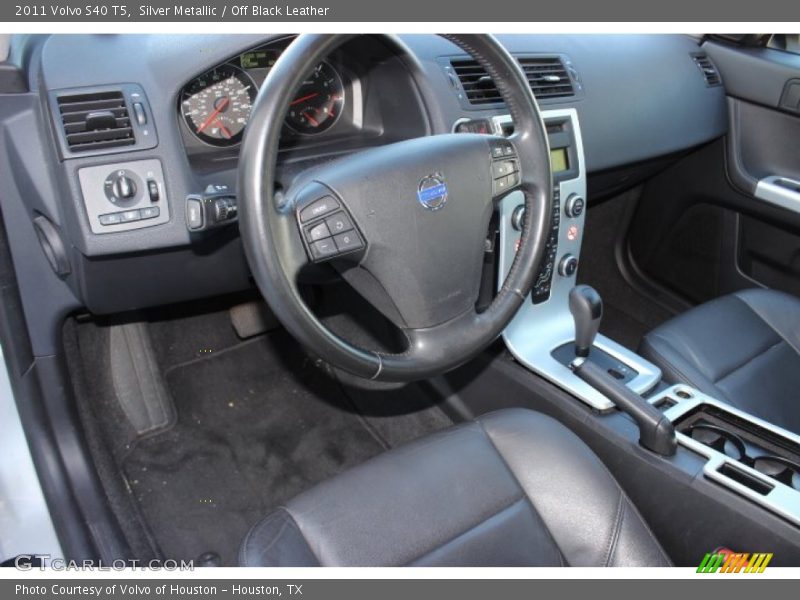 Silver Metallic / Off Black Leather 2011 Volvo S40 T5