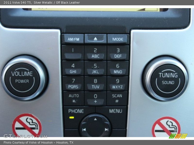 Silver Metallic / Off Black Leather 2011 Volvo S40 T5