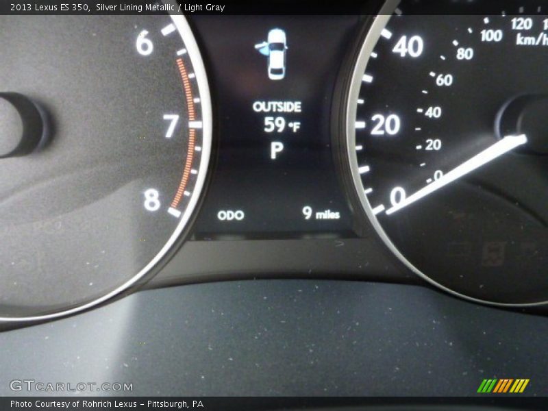 Silver Lining Metallic / Light Gray 2013 Lexus ES 350