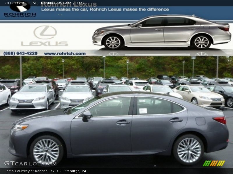 Nebula Gray Pearl / Black 2013 Lexus ES 350