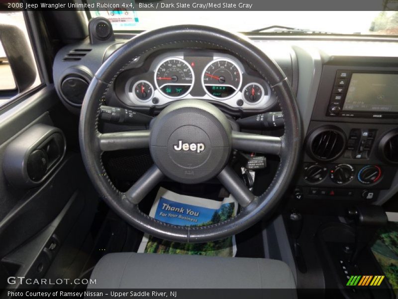 Black / Dark Slate Gray/Med Slate Gray 2008 Jeep Wrangler Unlimited Rubicon 4x4