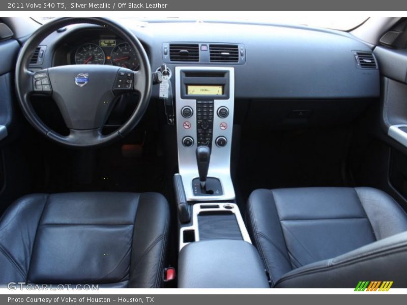 Silver Metallic / Off Black Leather 2011 Volvo S40 T5