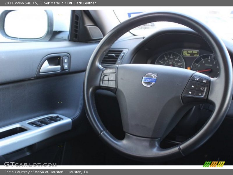 Silver Metallic / Off Black Leather 2011 Volvo S40 T5