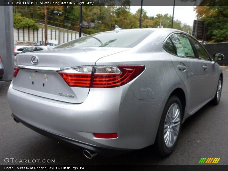 Silver Lining Metallic / Light Gray 2013 Lexus ES 350