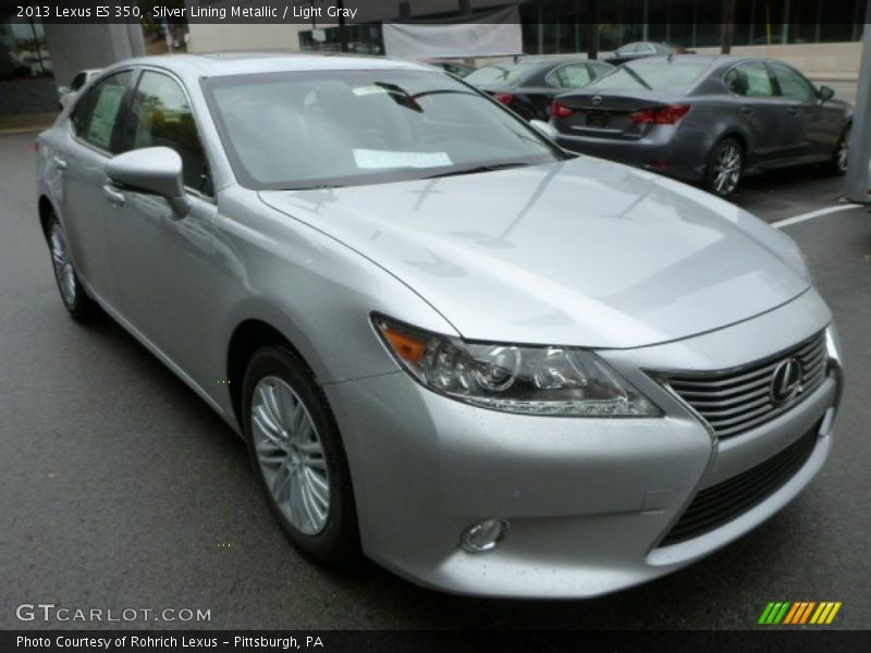 Silver Lining Metallic / Light Gray 2013 Lexus ES 350