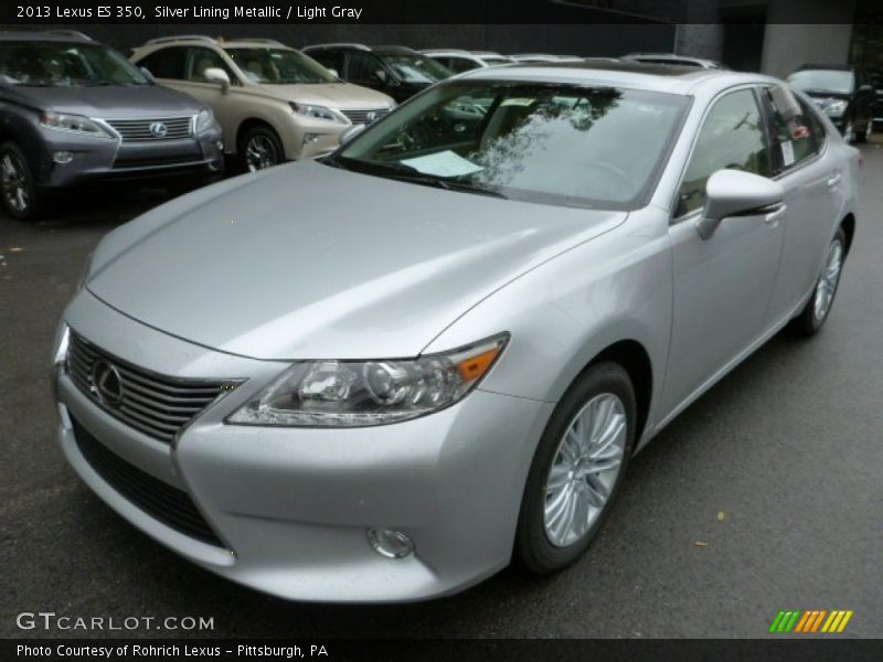 Silver Lining Metallic / Light Gray 2013 Lexus ES 350