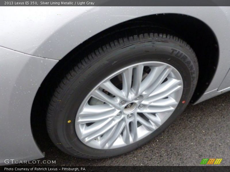 Silver Lining Metallic / Light Gray 2013 Lexus ES 350