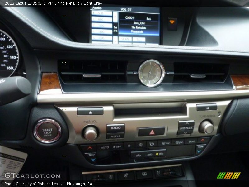 Silver Lining Metallic / Light Gray 2013 Lexus ES 350