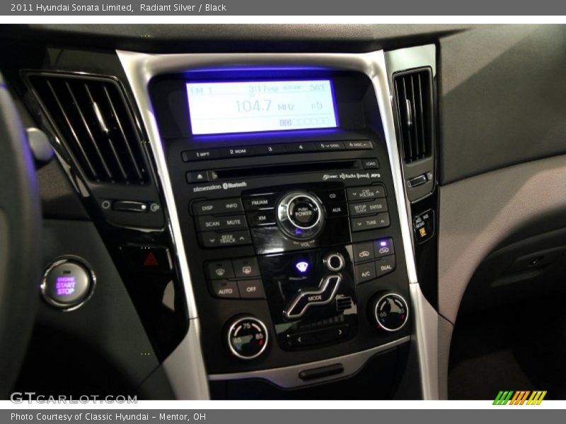 Radiant Silver / Black 2011 Hyundai Sonata Limited