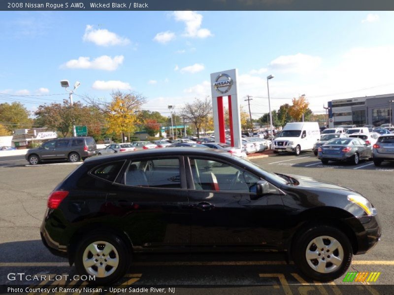 Wicked Black / Black 2008 Nissan Rogue S AWD