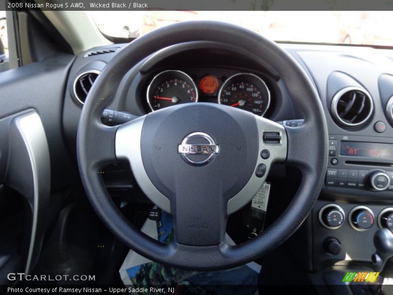 Wicked Black / Black 2008 Nissan Rogue S AWD