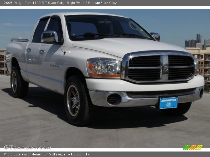 Bright White / Medium Slate Gray 2006 Dodge Ram 1500 SLT Quad Cab