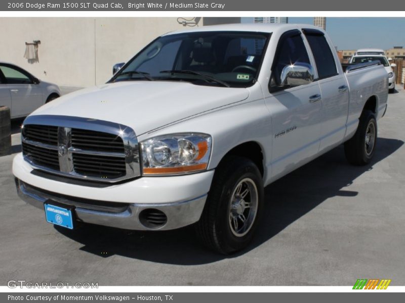 Bright White / Medium Slate Gray 2006 Dodge Ram 1500 SLT Quad Cab
