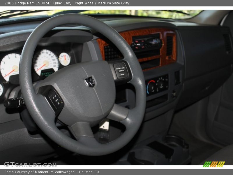 Bright White / Medium Slate Gray 2006 Dodge Ram 1500 SLT Quad Cab