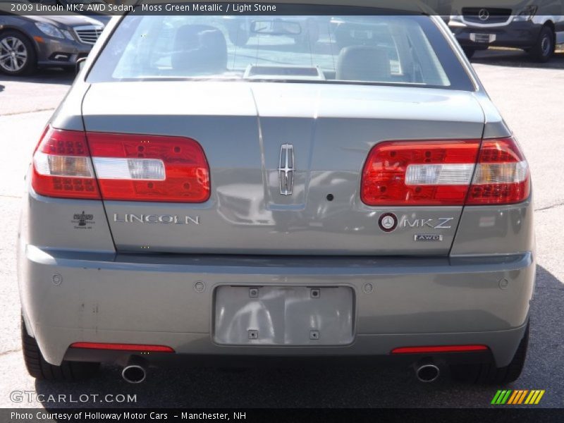 Moss Green Metallic / Light Stone 2009 Lincoln MKZ AWD Sedan