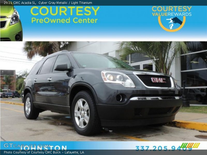 Cyber Gray Metallic / Light Titanium 2011 GMC Acadia SL