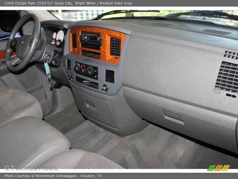 Bright White / Medium Slate Gray 2006 Dodge Ram 1500 SLT Quad Cab