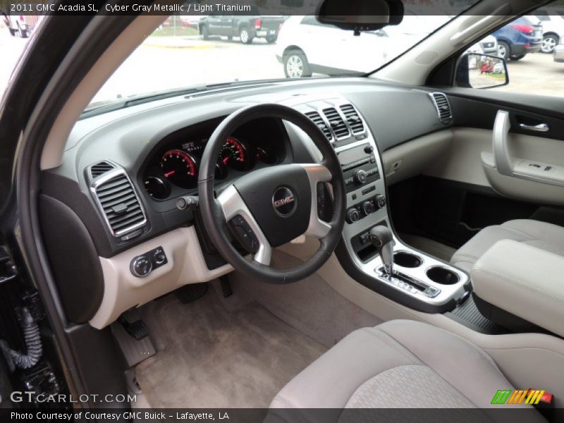 Cyber Gray Metallic / Light Titanium 2011 GMC Acadia SL