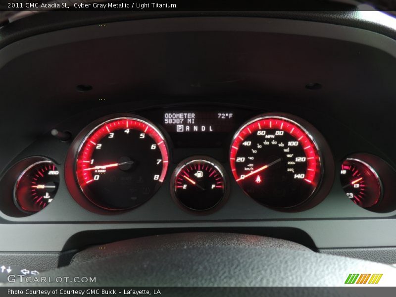 Cyber Gray Metallic / Light Titanium 2011 GMC Acadia SL