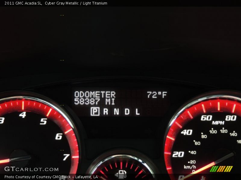 Cyber Gray Metallic / Light Titanium 2011 GMC Acadia SL
