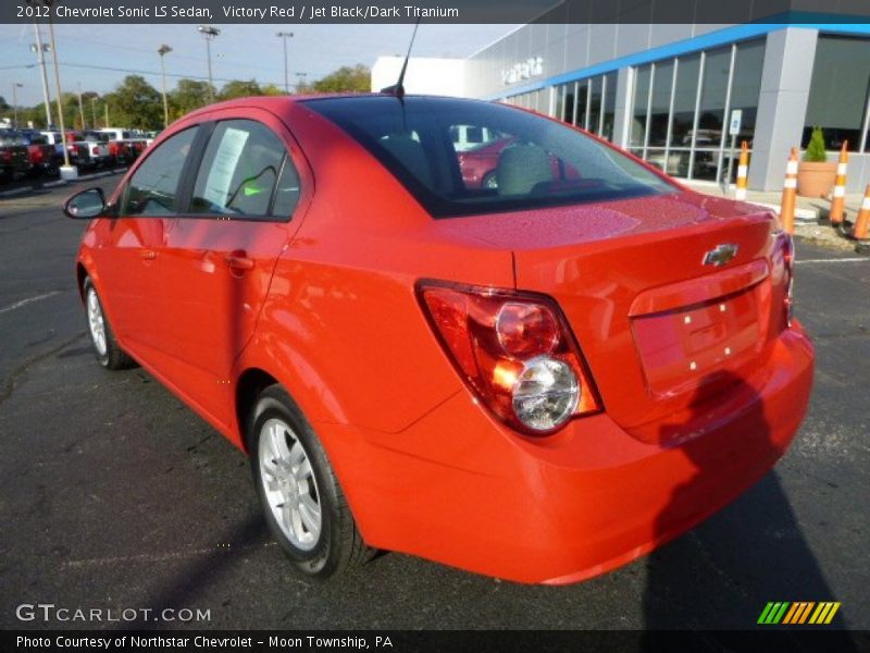 Victory Red / Jet Black/Dark Titanium 2012 Chevrolet Sonic LS Sedan
