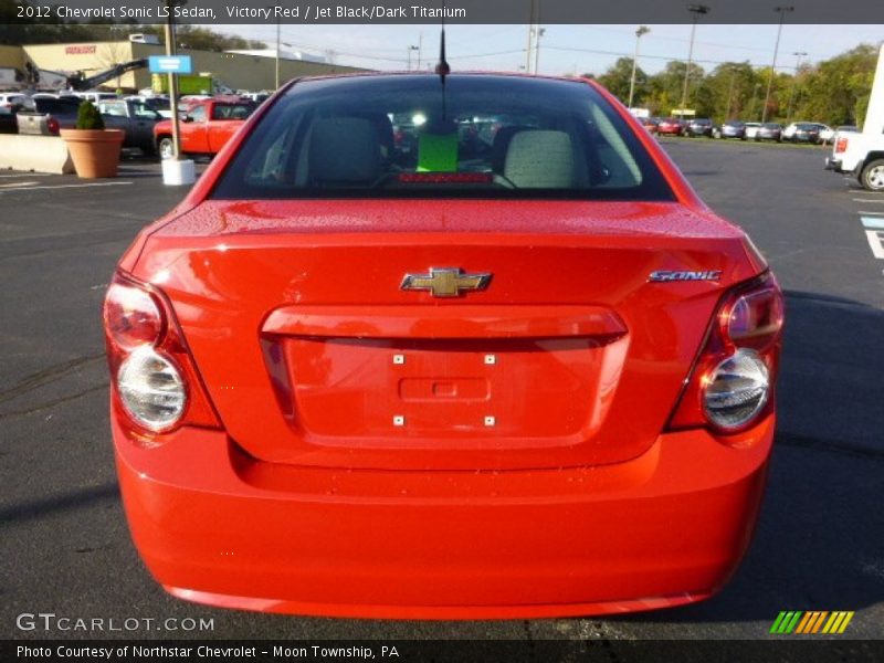 Victory Red / Jet Black/Dark Titanium 2012 Chevrolet Sonic LS Sedan