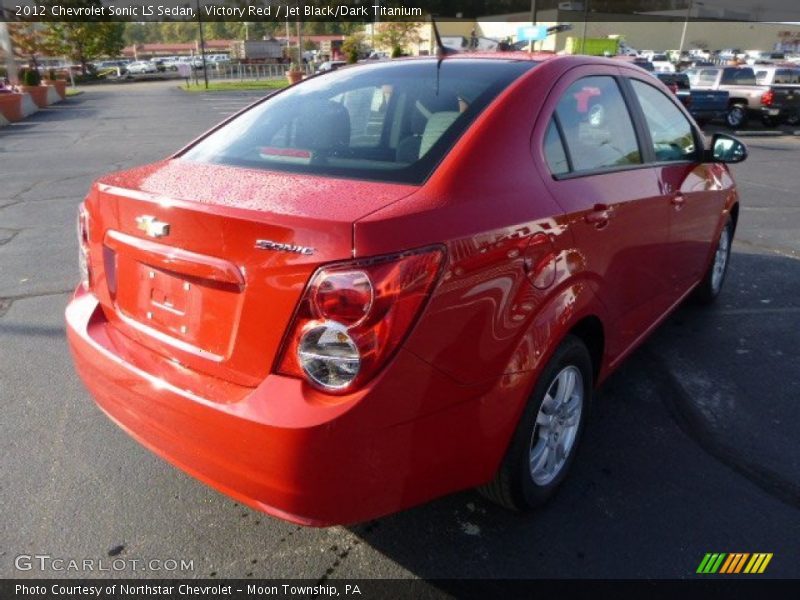 Victory Red / Jet Black/Dark Titanium 2012 Chevrolet Sonic LS Sedan