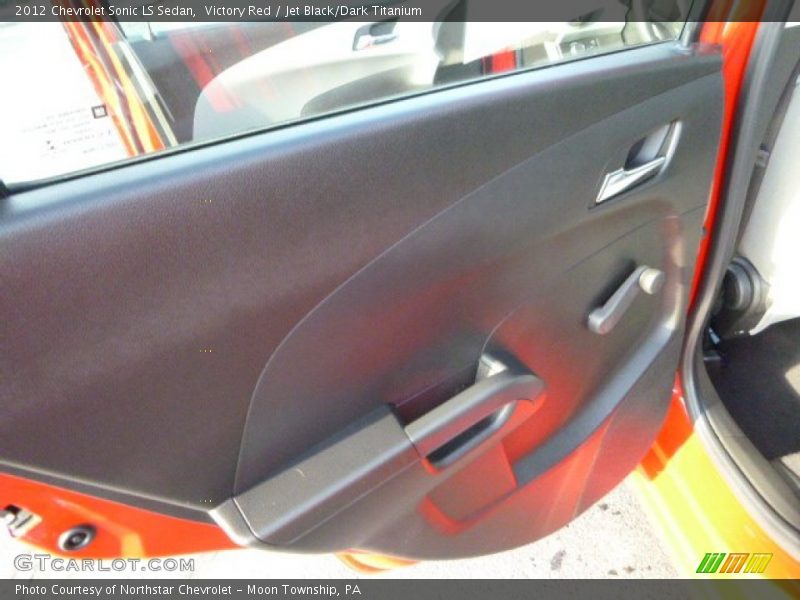 Victory Red / Jet Black/Dark Titanium 2012 Chevrolet Sonic LS Sedan