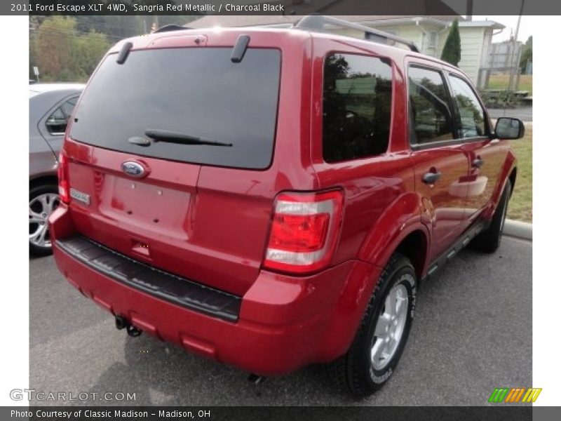 Sangria Red Metallic / Charcoal Black 2011 Ford Escape XLT 4WD