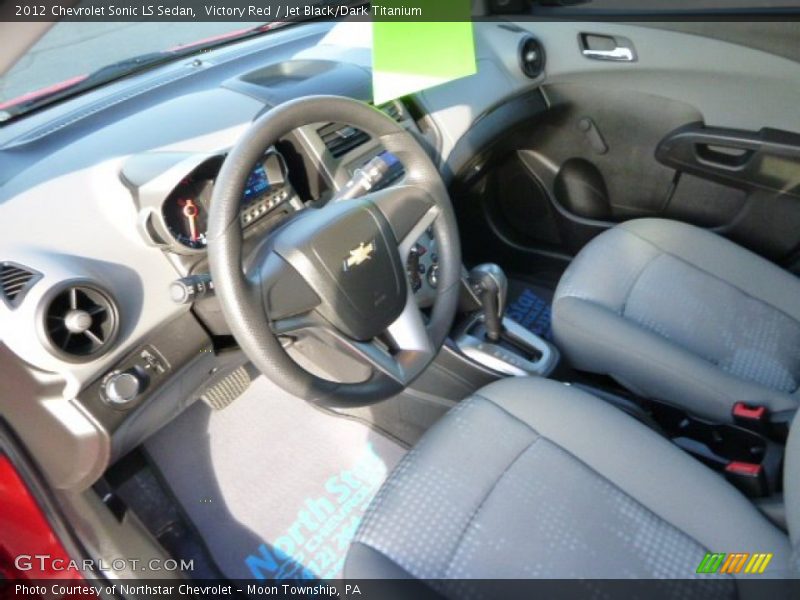 Victory Red / Jet Black/Dark Titanium 2012 Chevrolet Sonic LS Sedan