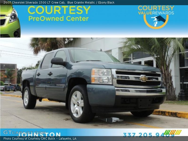 Blue Granite Metallic / Ebony Black 2007 Chevrolet Silverado 1500 LT Crew Cab
