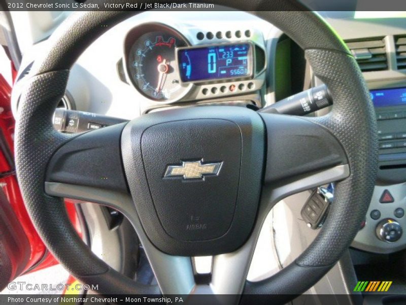 Victory Red / Jet Black/Dark Titanium 2012 Chevrolet Sonic LS Sedan