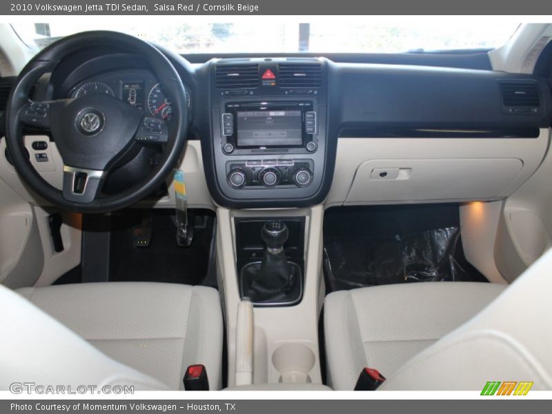 Salsa Red / Cornsilk Beige 2010 Volkswagen Jetta TDI Sedan