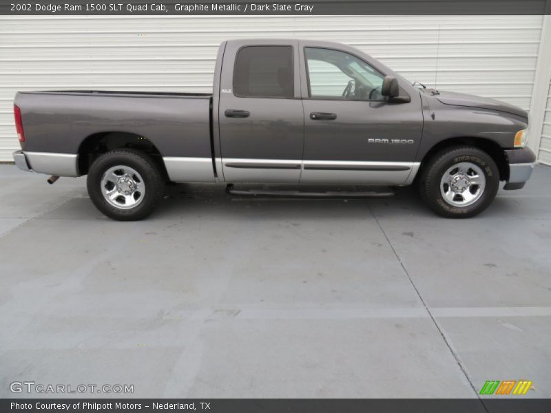 Graphite Metallic / Dark Slate Gray 2002 Dodge Ram 1500 SLT Quad Cab