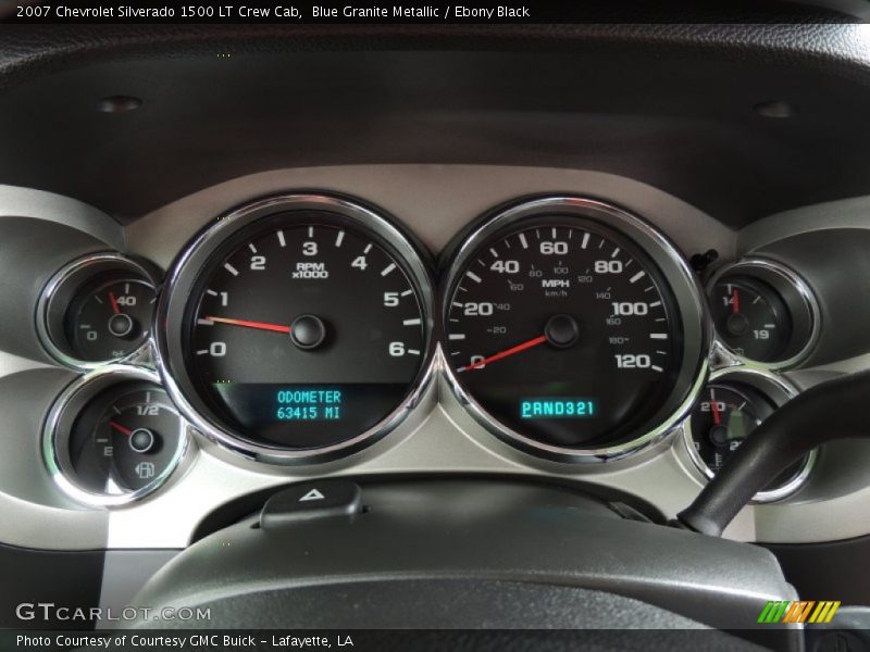 Blue Granite Metallic / Ebony Black 2007 Chevrolet Silverado 1500 LT Crew Cab