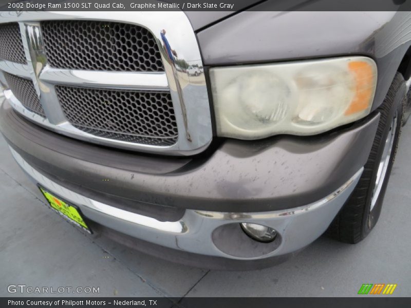 Graphite Metallic / Dark Slate Gray 2002 Dodge Ram 1500 SLT Quad Cab