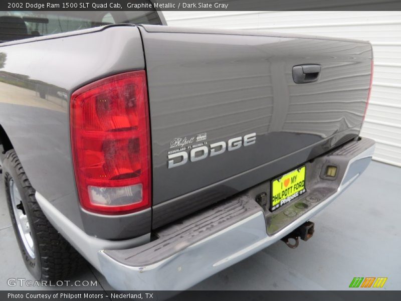 Graphite Metallic / Dark Slate Gray 2002 Dodge Ram 1500 SLT Quad Cab