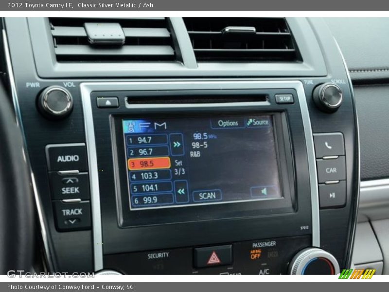 Classic Silver Metallic / Ash 2012 Toyota Camry LE