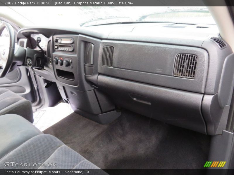 Graphite Metallic / Dark Slate Gray 2002 Dodge Ram 1500 SLT Quad Cab