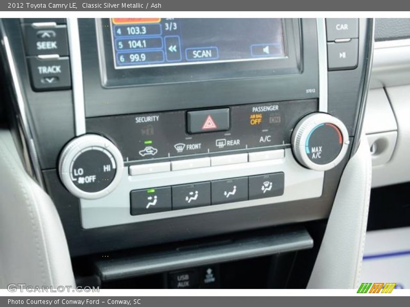 Classic Silver Metallic / Ash 2012 Toyota Camry LE