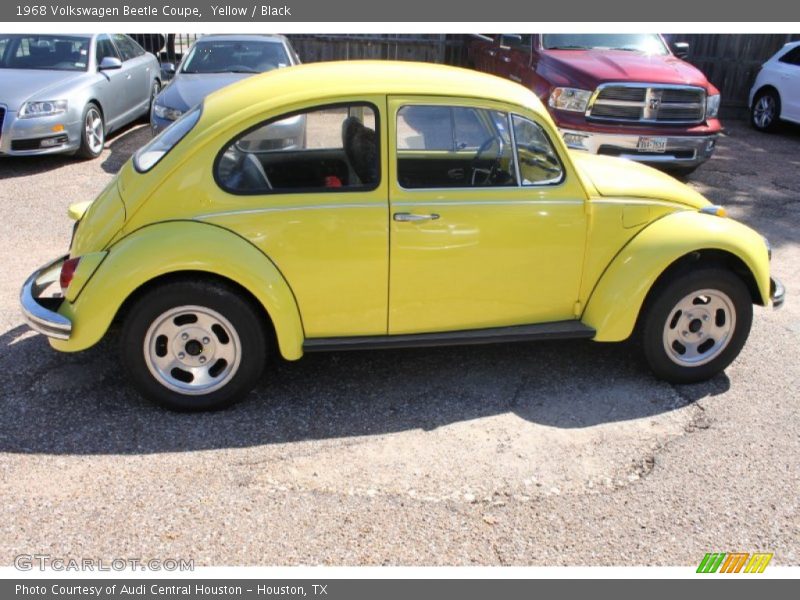Yellow / Black 1968 Volkswagen Beetle Coupe